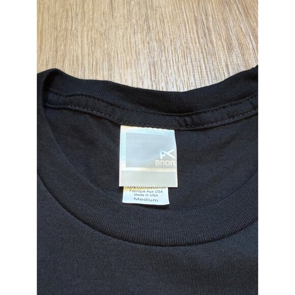 Y2K Anon Snowboarding Black Baby Tee Medium - Picture 3 of 4